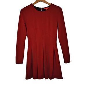 TAMAR Red Pleated A-Line Juniors Dress | S